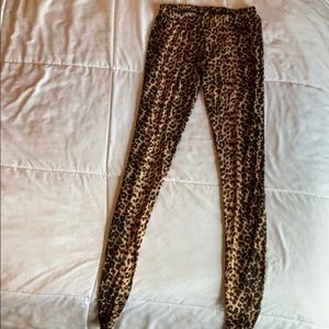Leopard leggings with elastic waistband